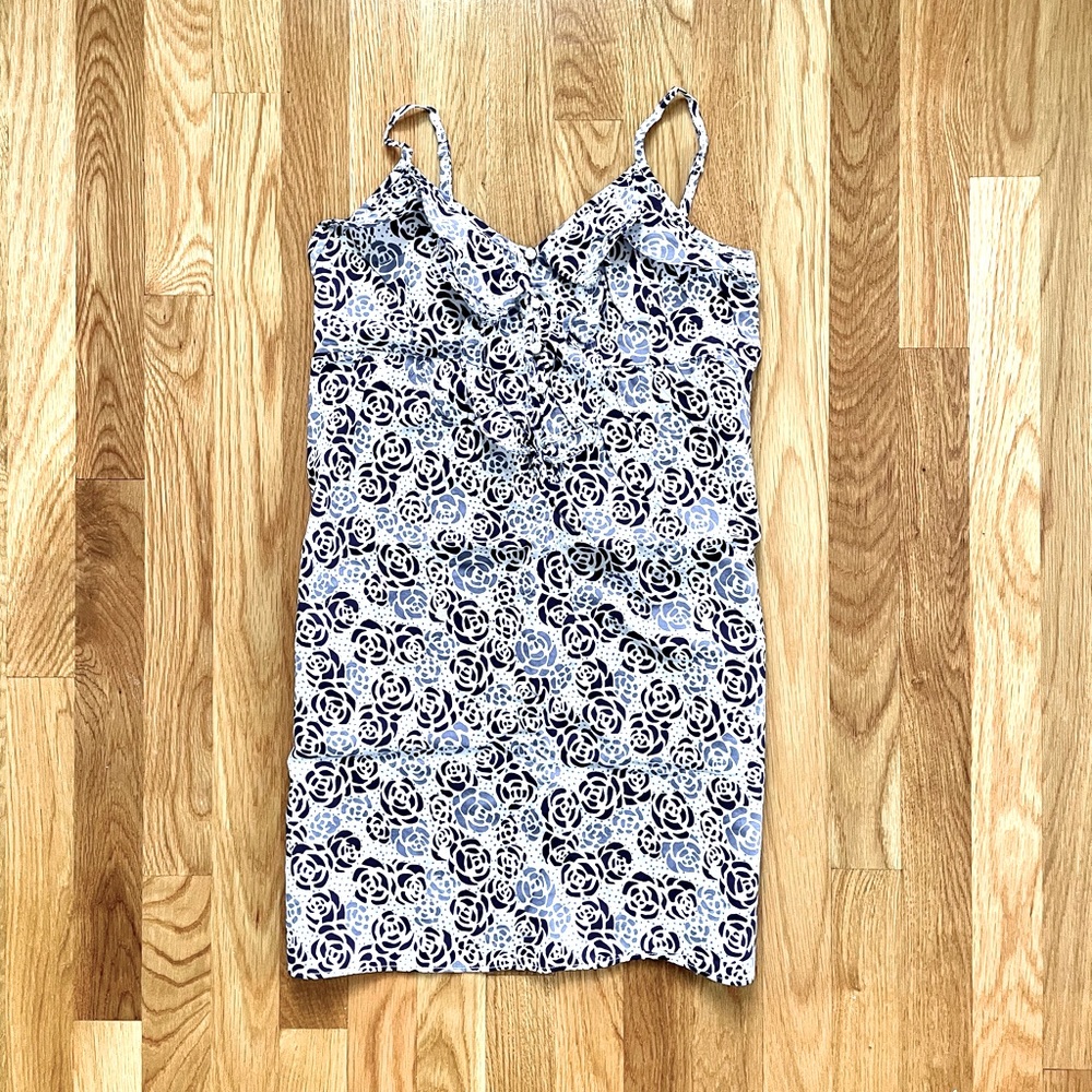 BANANA REPUBLIC Ruffle Floral Sun Dress XS
